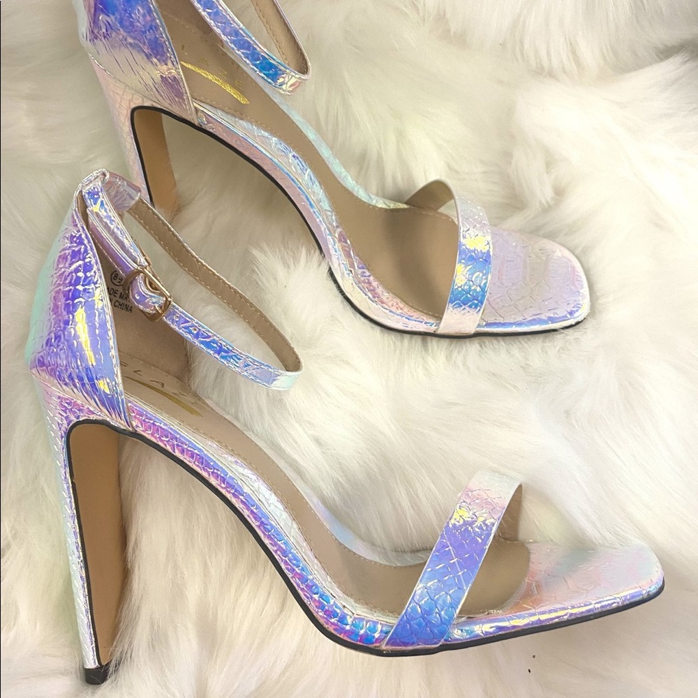 Iridescent mermaid heels